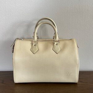 Louis Vuitton EPI LEATHER Vintage Speedy 30 White